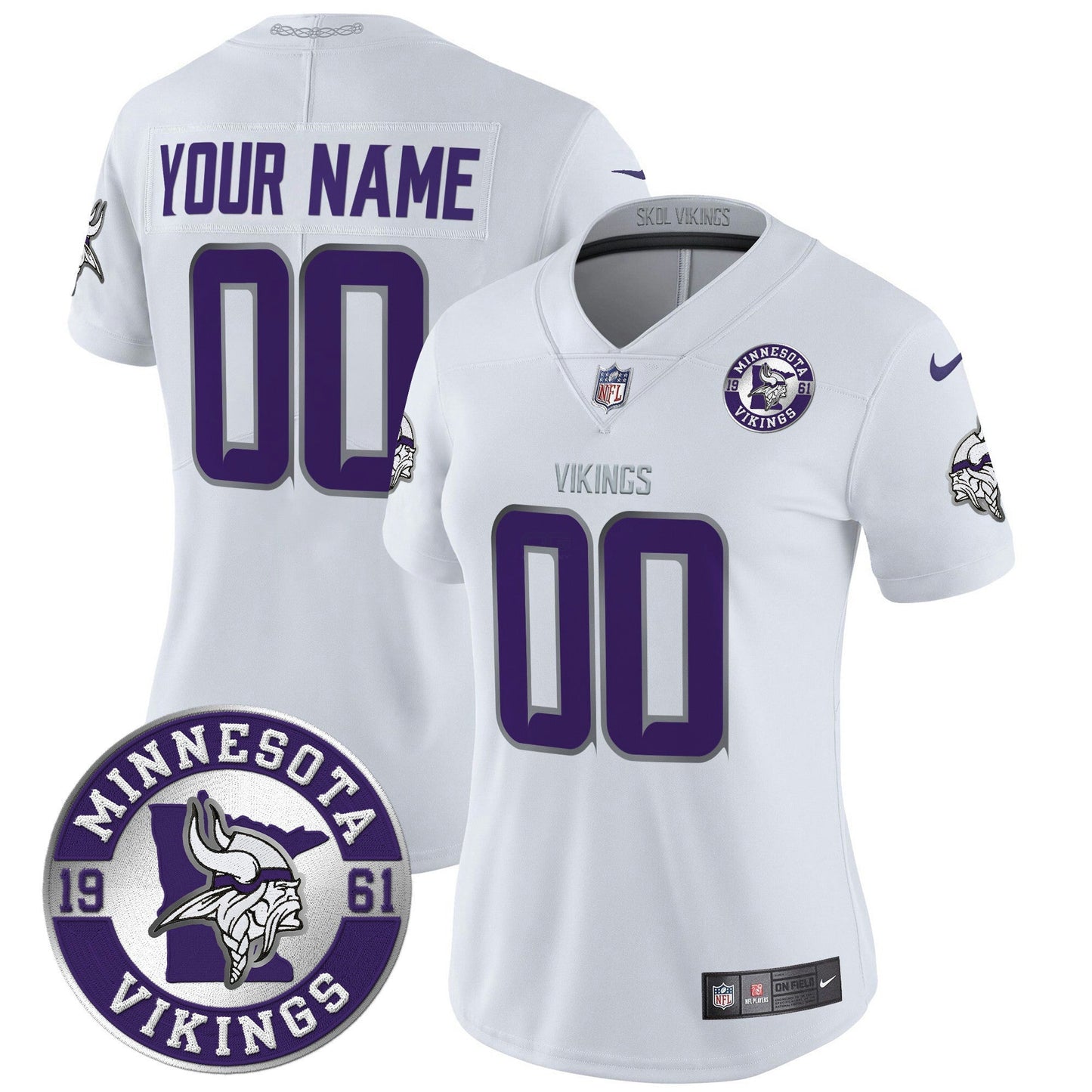 Camisa NFL Minnesota 2024 Vapor Limited Jersey V2 – Est. 1961 Patch