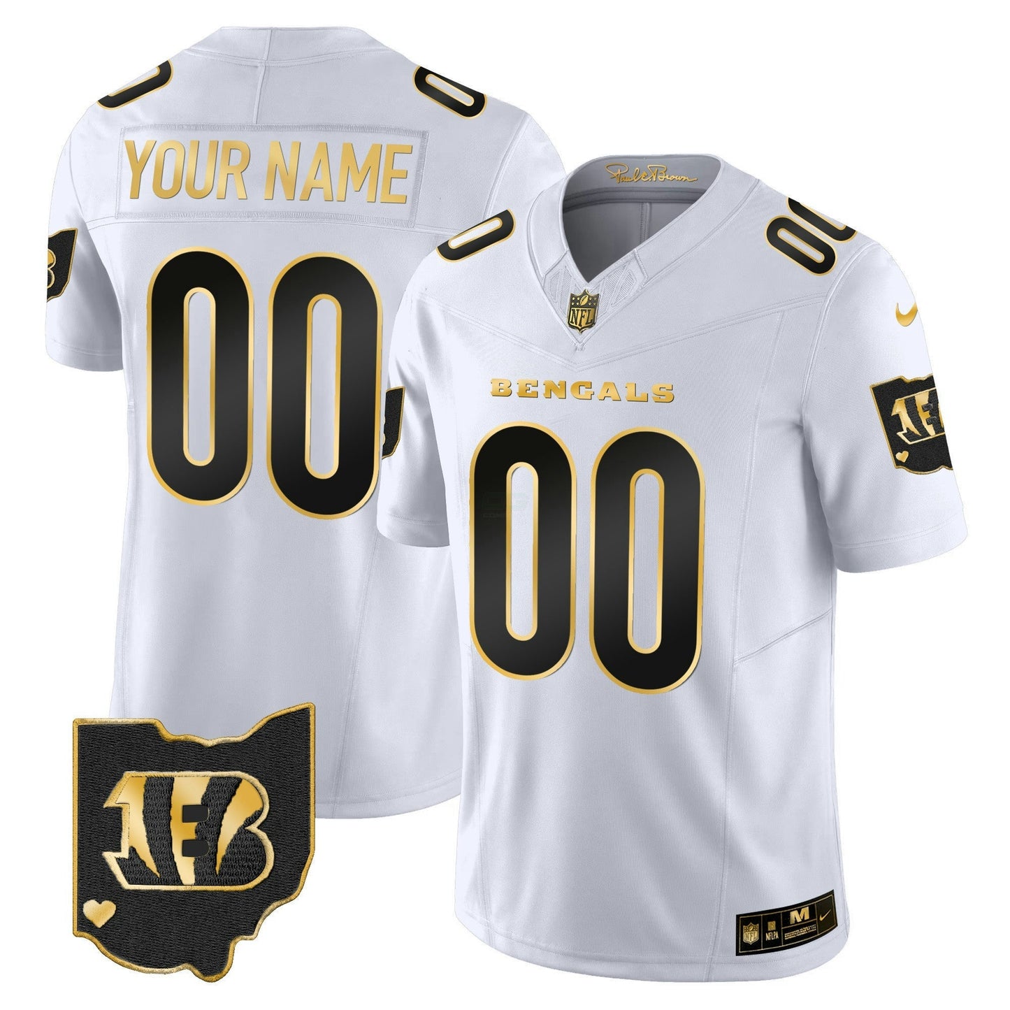 Camisa NFL Ohio Patch Vapor Limited Dourada Jersey