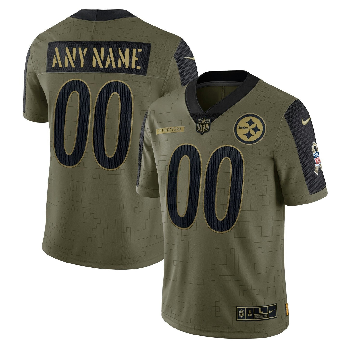 Camisa NFL Pittsburgh 2021 Salute To Service Limited Jersey – Olive - Salute To Service