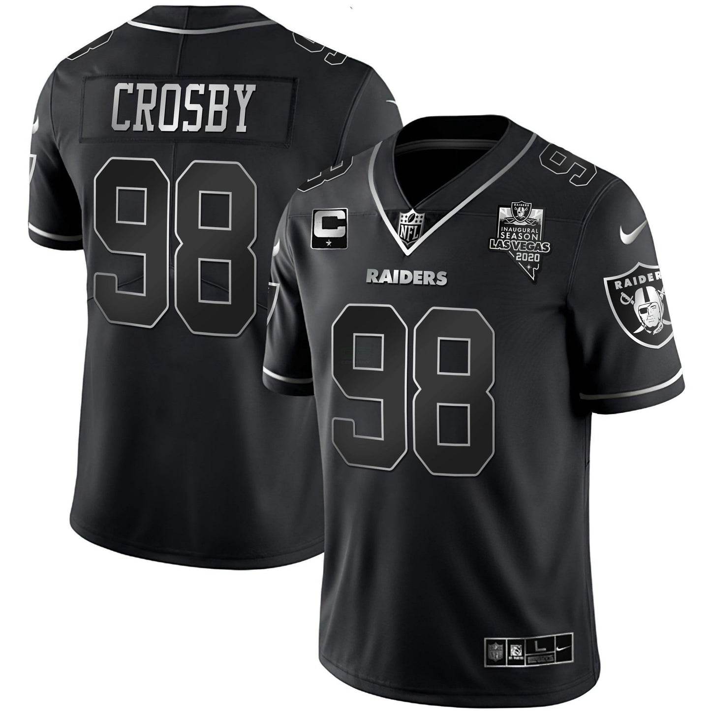 Camisa NFL Preta Prata Vapor