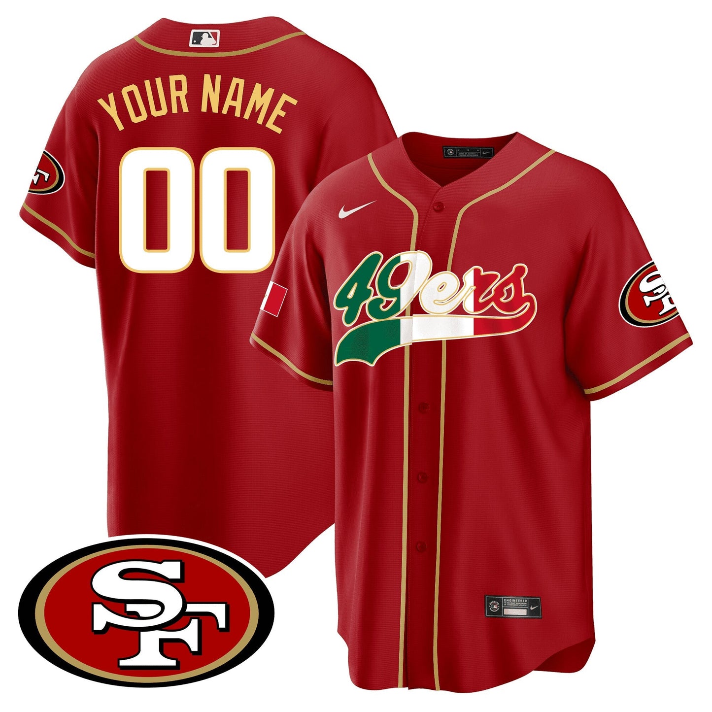 Camisa NFL San Francisco 49ers San Francisco Mexico Jersey - Baseball
