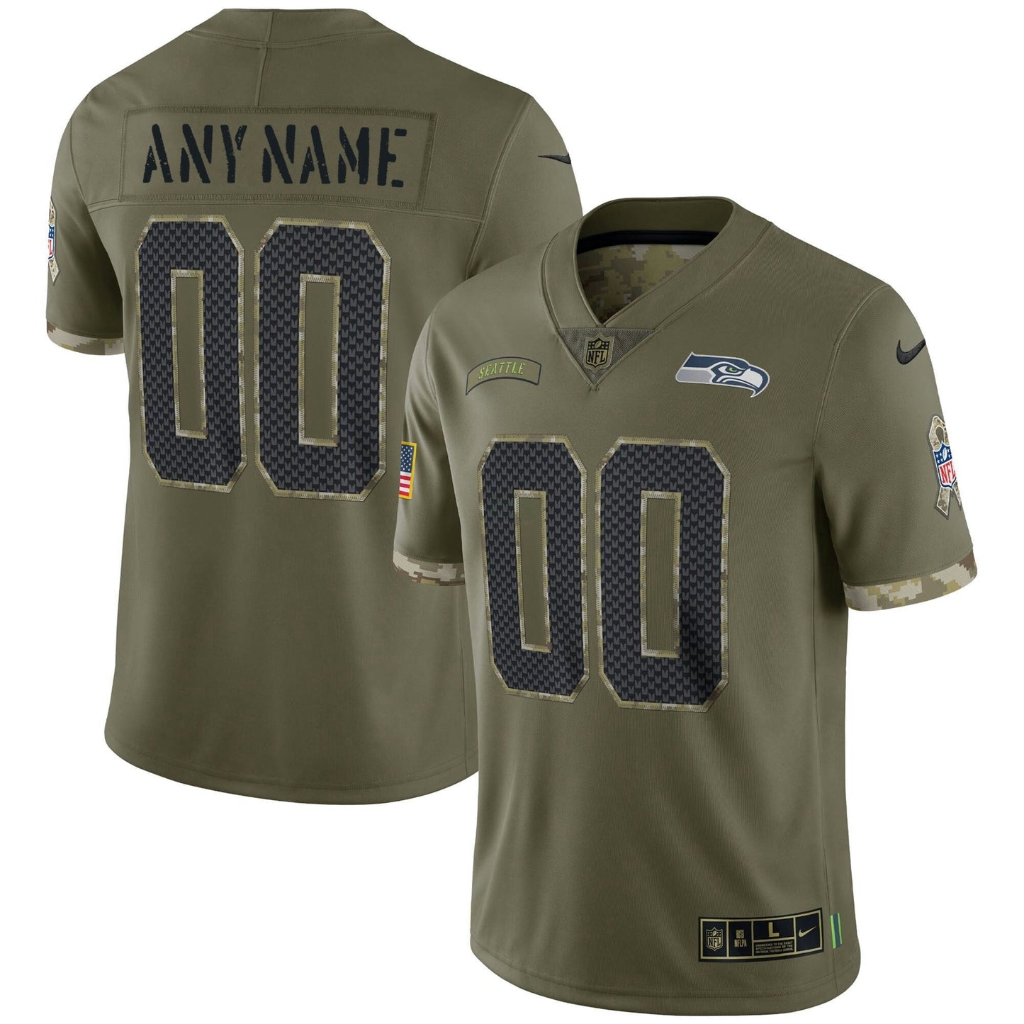 Camisa NFL Seattle 2022 Salute To Service Jersey - Salute To Service