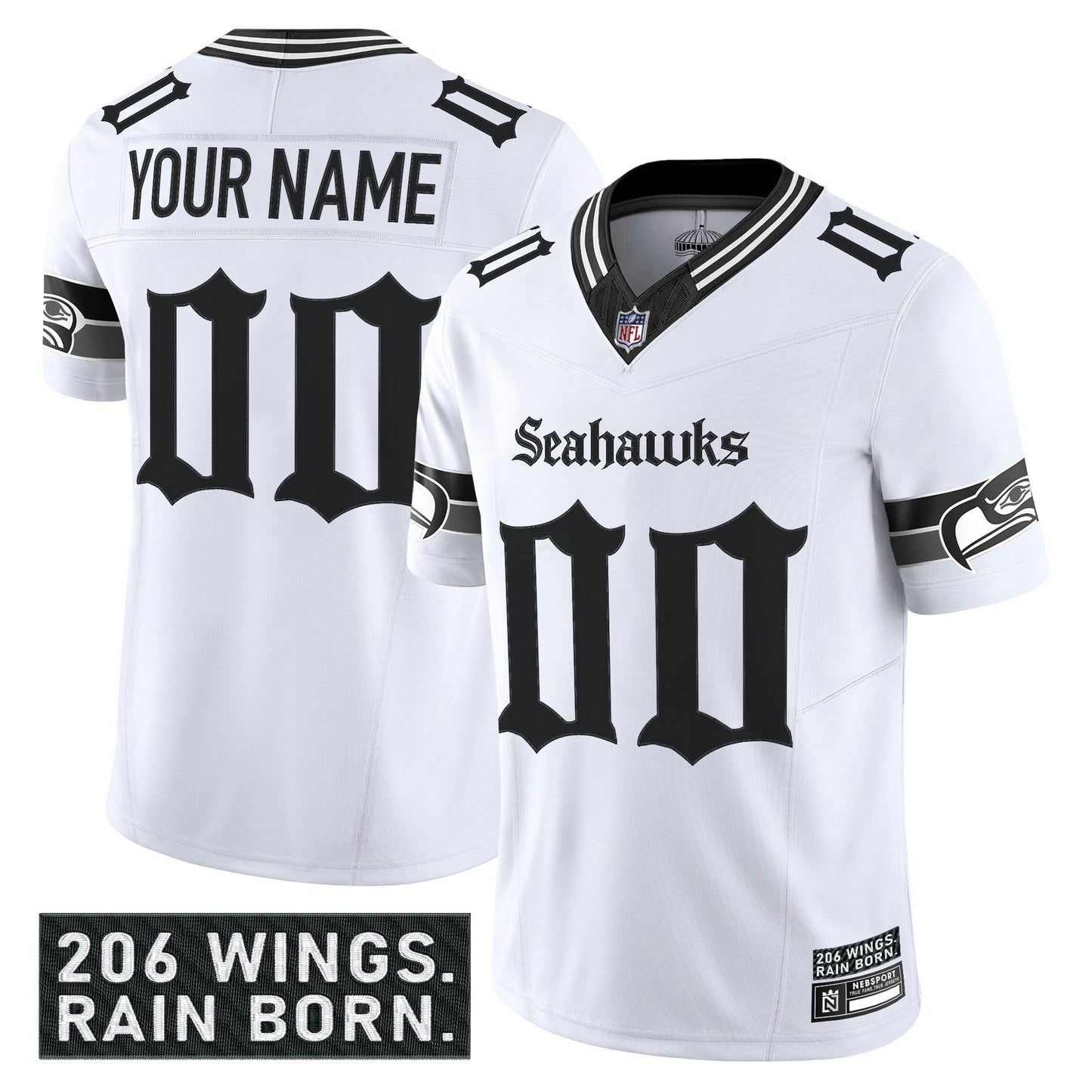 Camisa NFL Seattle ‘Gothic Rain City Shadows Edition’ Vapor Limited Jersey