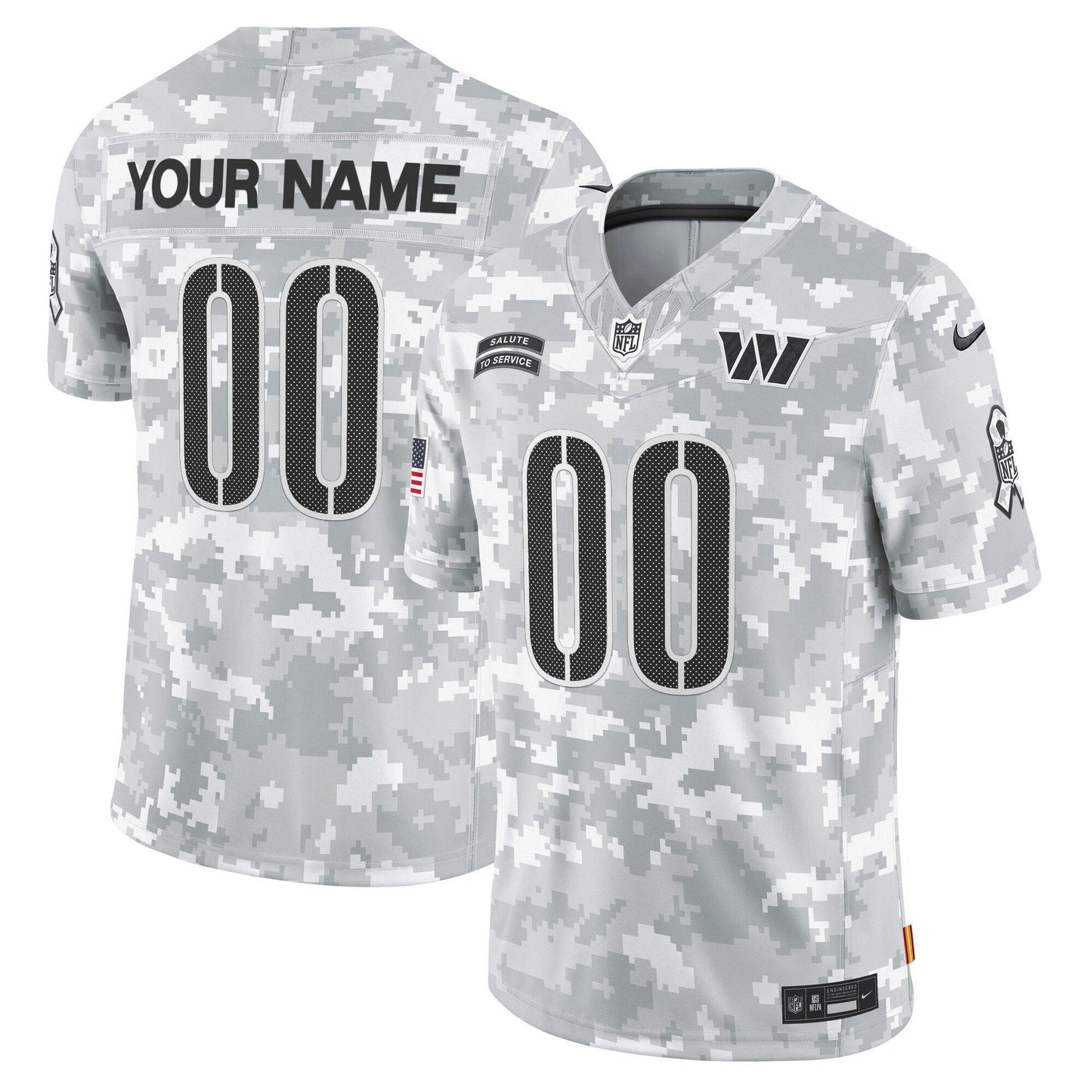 Camisa NFL Washington 2024 Salute to Service Vapor Limited Jersey – Arctic Camo - Custom
