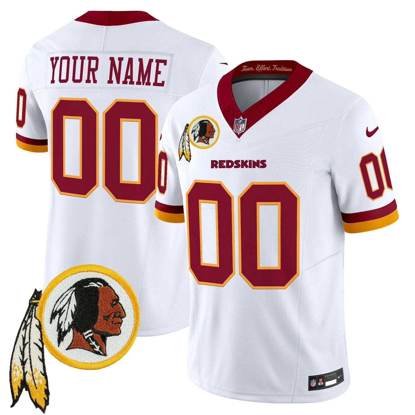 Camisa NFL Washington Commanders Washington Redskins Throwback Vapor Limited Jersey V3