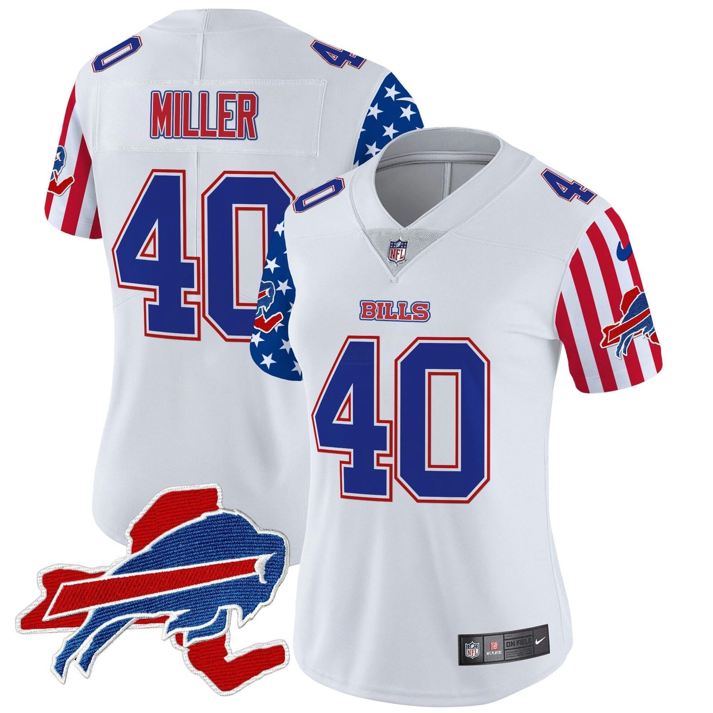Camisa NFL Buffalo Bills Women’s 2025 Independence Day Vapor Premier Limited Jersey