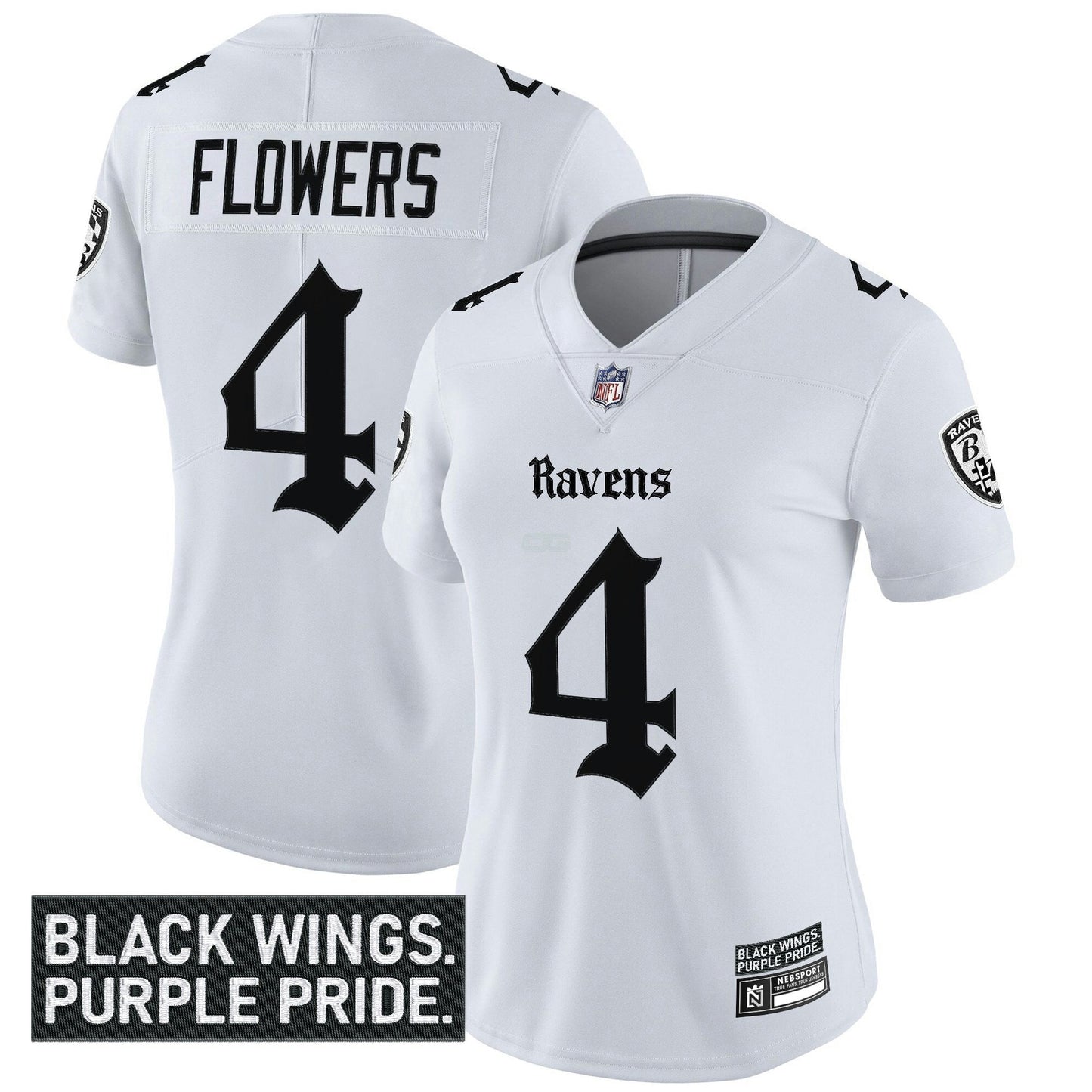 Camisa NFL Women’s Baltimore ‘Gothic Nevermore Edition’ Vapor Limited Jersey
