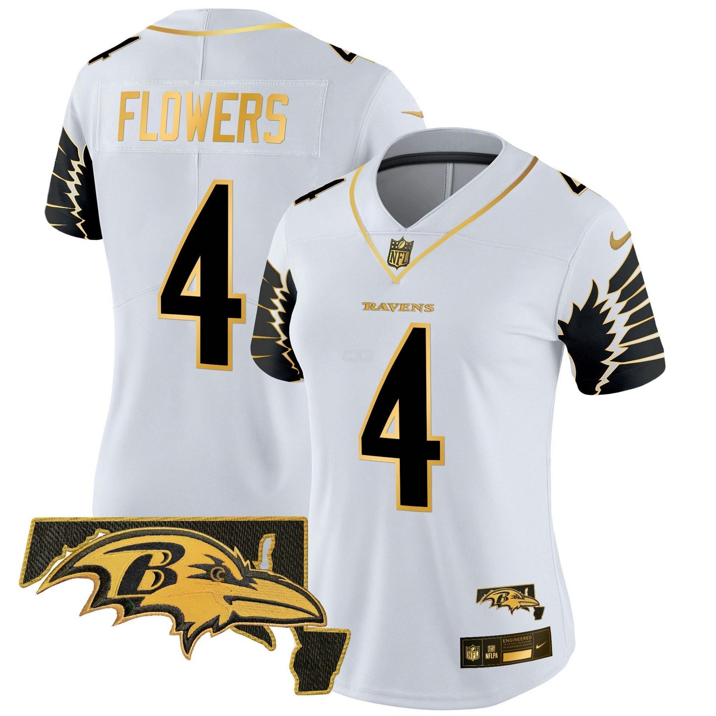 Camisa NFL Women’s Maryland Patch Dourada Vapor Limited Jersey V2