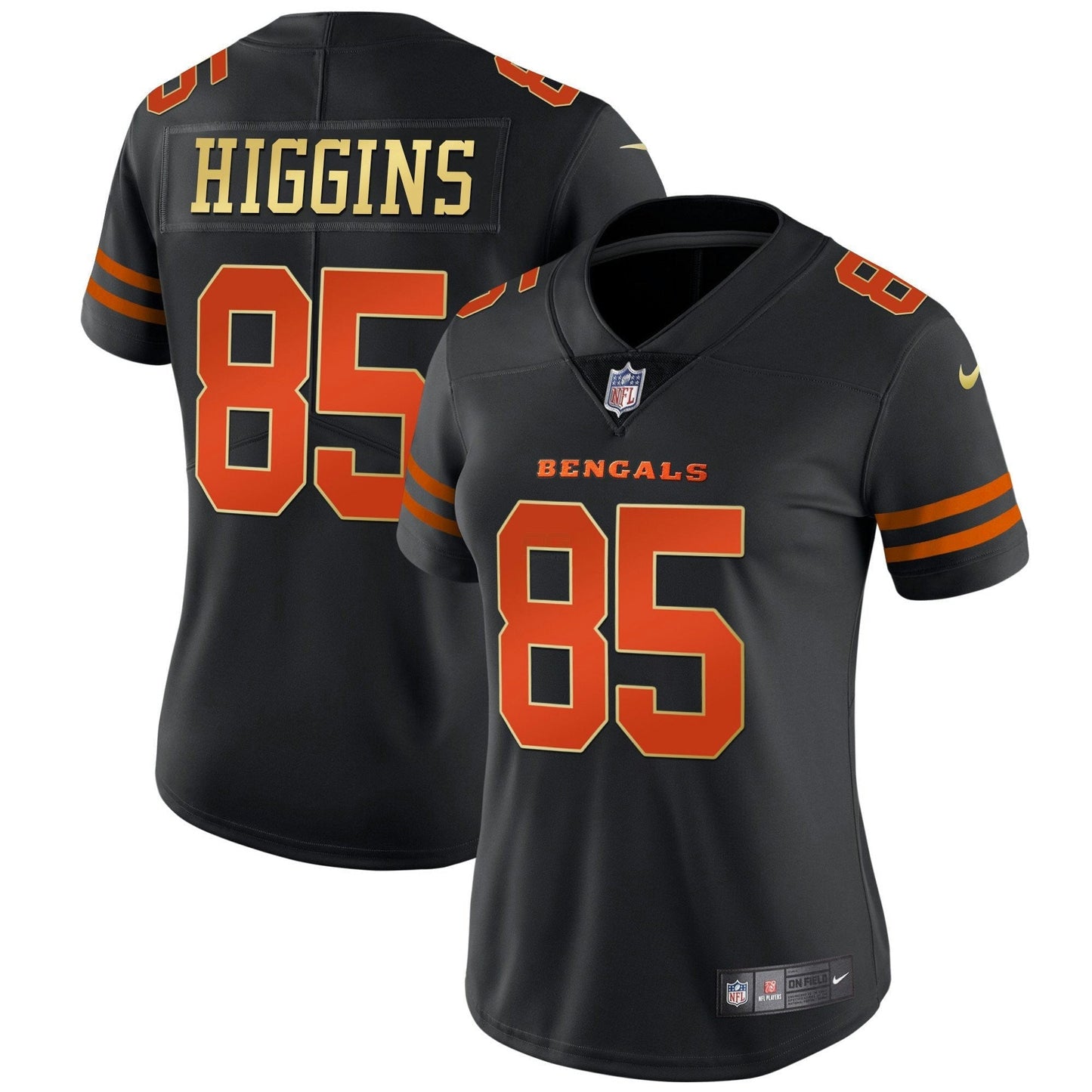 Camisa NFL Women’s Preta Dourada Vapor Jersey