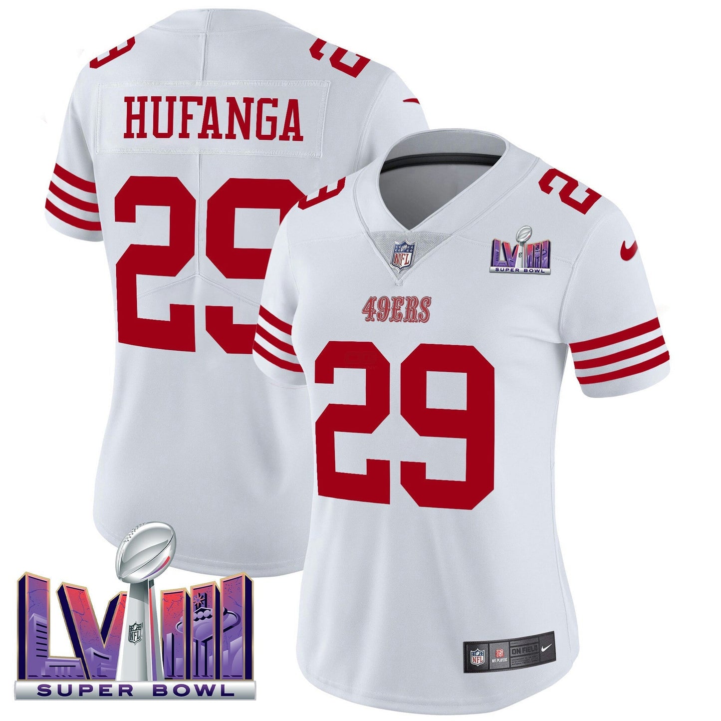 Camisa NFL Women’s Super Bowl LVIII Patch Vapor Limited Jersey