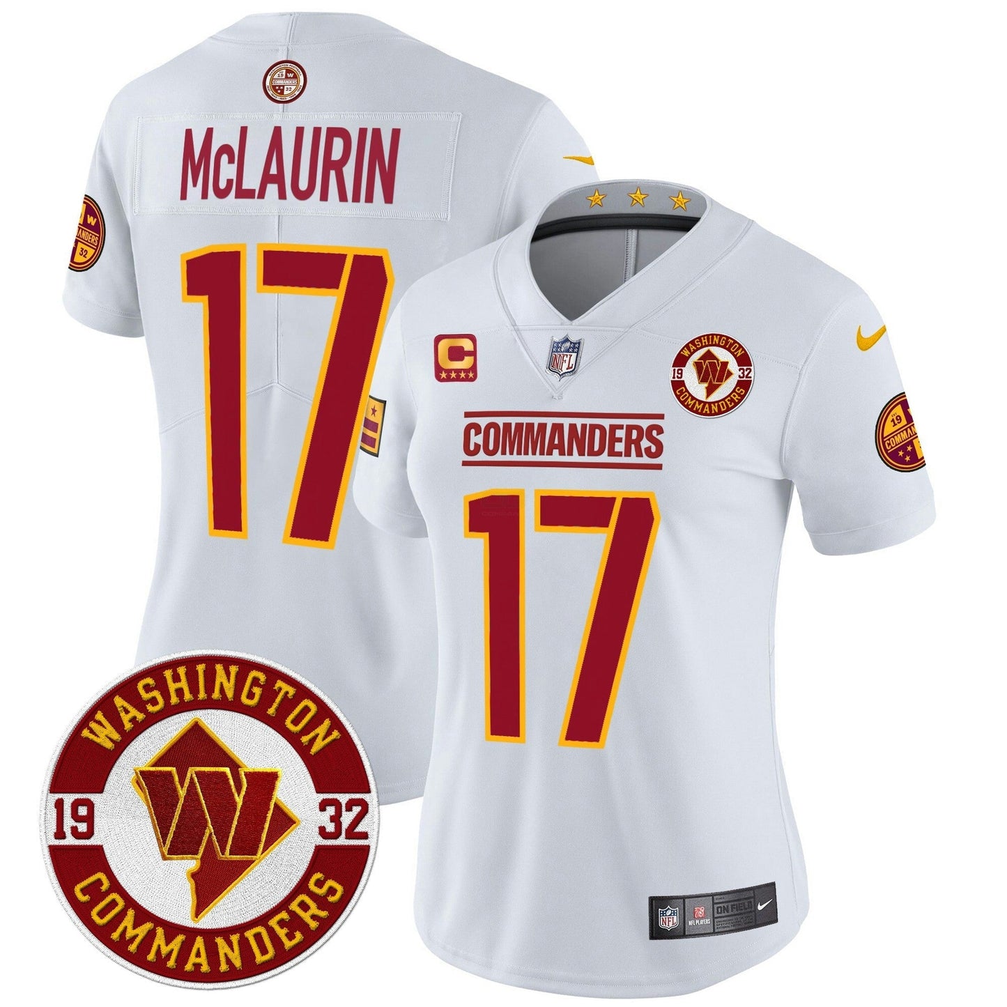 Camisa NFL Women’s Washington 2024 Vapor Limited Jersey – Est. 1932 Patch
