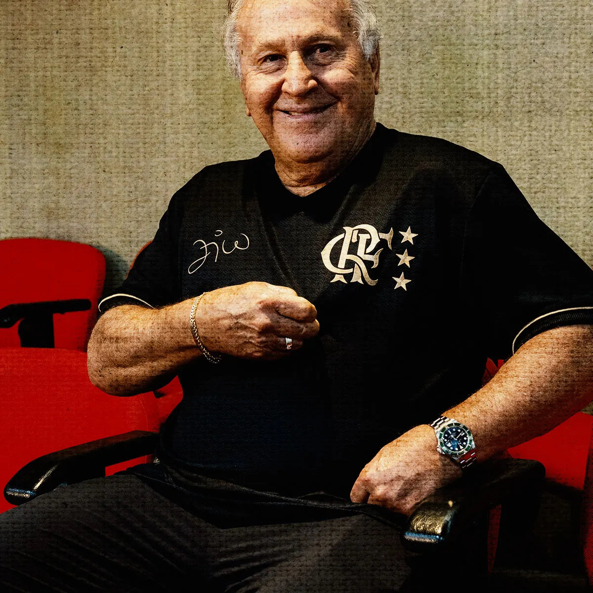 Jersey Flamengo Zico 1981 Preto e Ouro Retrô Men's - Zico #10