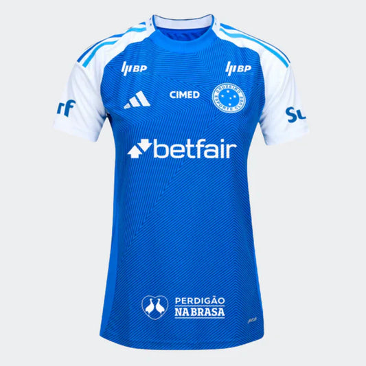 Jersey Women's adidas Cruzeiro 2025/26 I with Sponsors