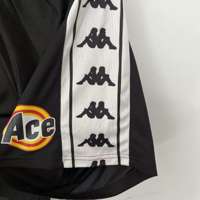 Short Vasco da Gama Retrô 2000 - Kappa Men's - Preto e Branco