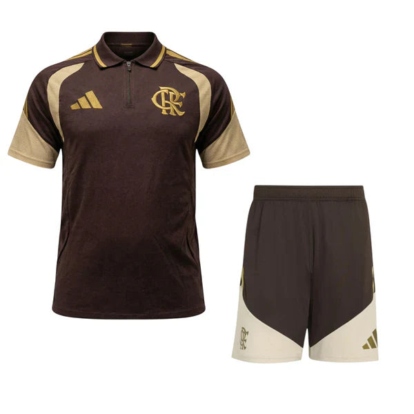 Set Flamengo Training C/Zíper 26/27 - Marrom