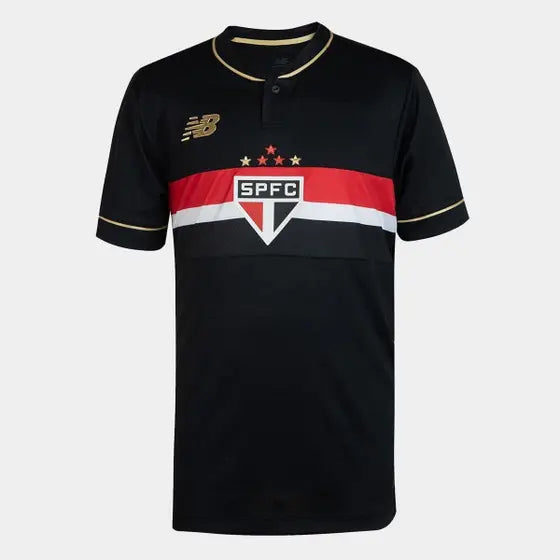 Jersey Sao Paulo Tricolor Third 25/26 - Preta - Fan version