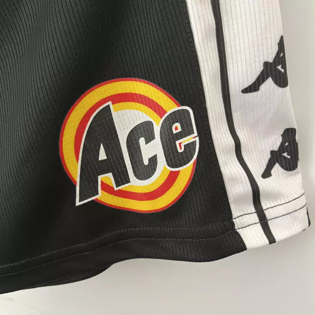Short Vasco da Gama Retrô 2000 - Kappa Men's - Preto e Branco