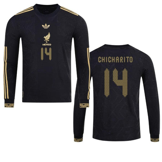 Mexico Chicharito 2025 Special Edition Long Sleeve Authentic Player [Slim Fit] Player Third Jersey by adidas