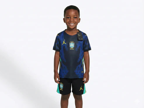 Brazil Kids Jordan Away 2026 World Cup - Kit Kids Brasil