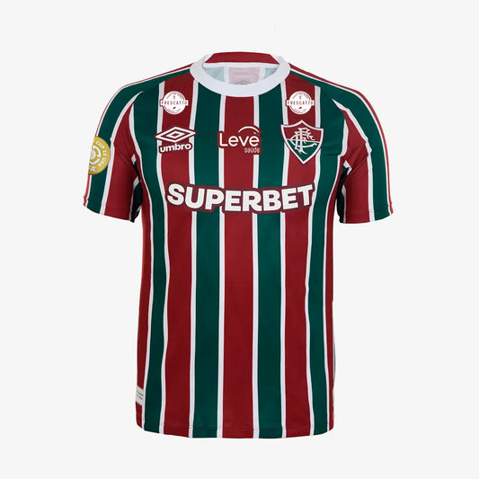 Jersey Umbro Fluminense 2025/26 I - All Sponsor e Patch Mundial