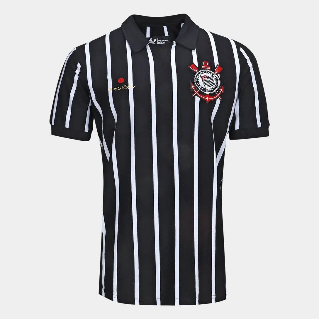 Camiseta Polo Corinthians Retrô Japão Men's - Fan Version