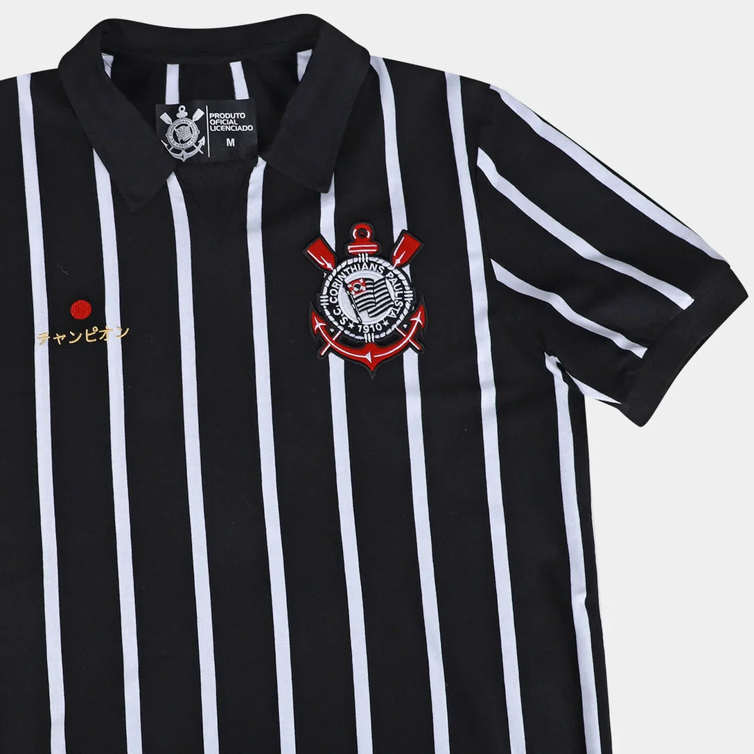 Camiseta Polo Corinthians Retrô Japão Men's - Fan Version