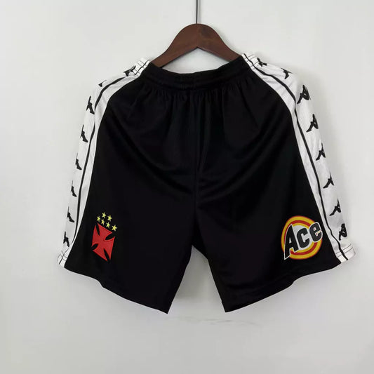 Short Vasco da Gama Retrô 2000 - Kappa Men's - Preto e Branco