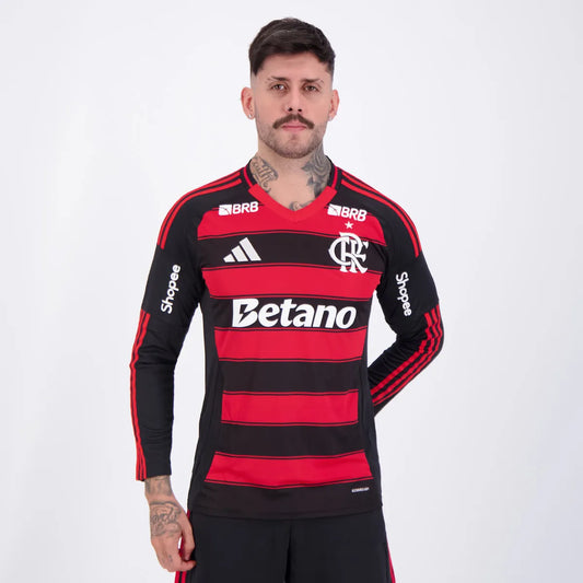 Jersey Long Sleeve Adidas Flamengo 2025/26 I All Sponsor