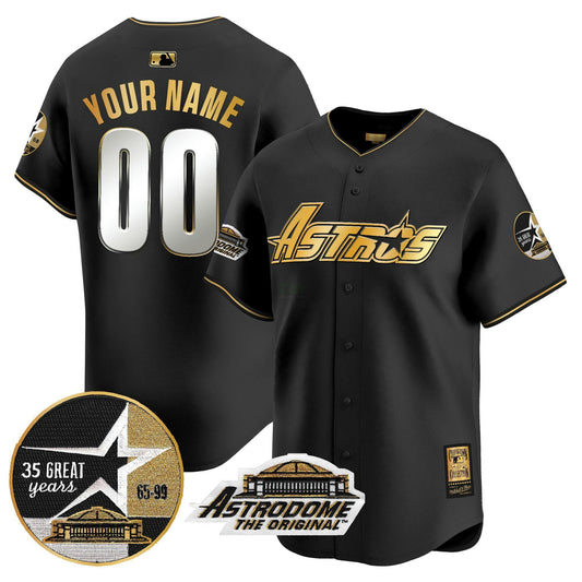 Camisa MLB 1999 Throwback 35th & Astrodome Patch Vapor Premier Limited Jersey V3