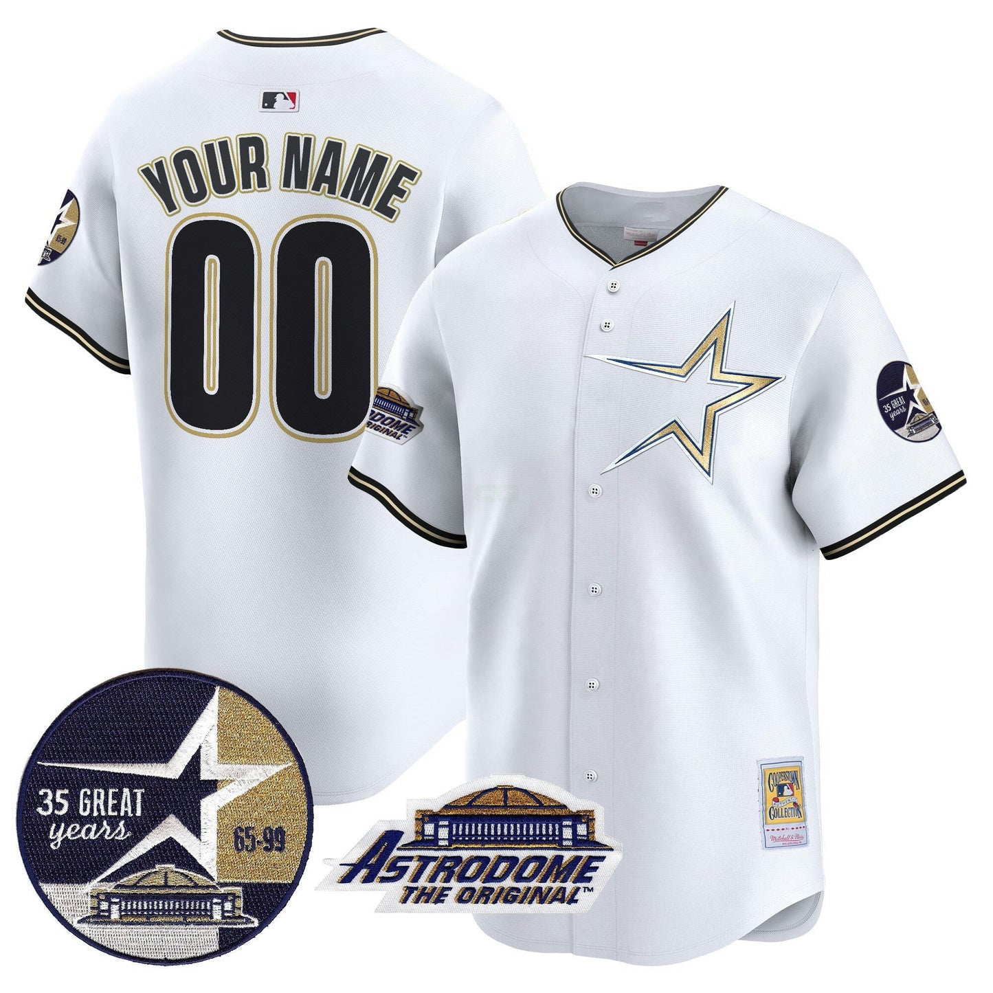 Camisa MLB 1999 Throwback 35th & Astrodome Patch Vapor Premier Limited Jersey