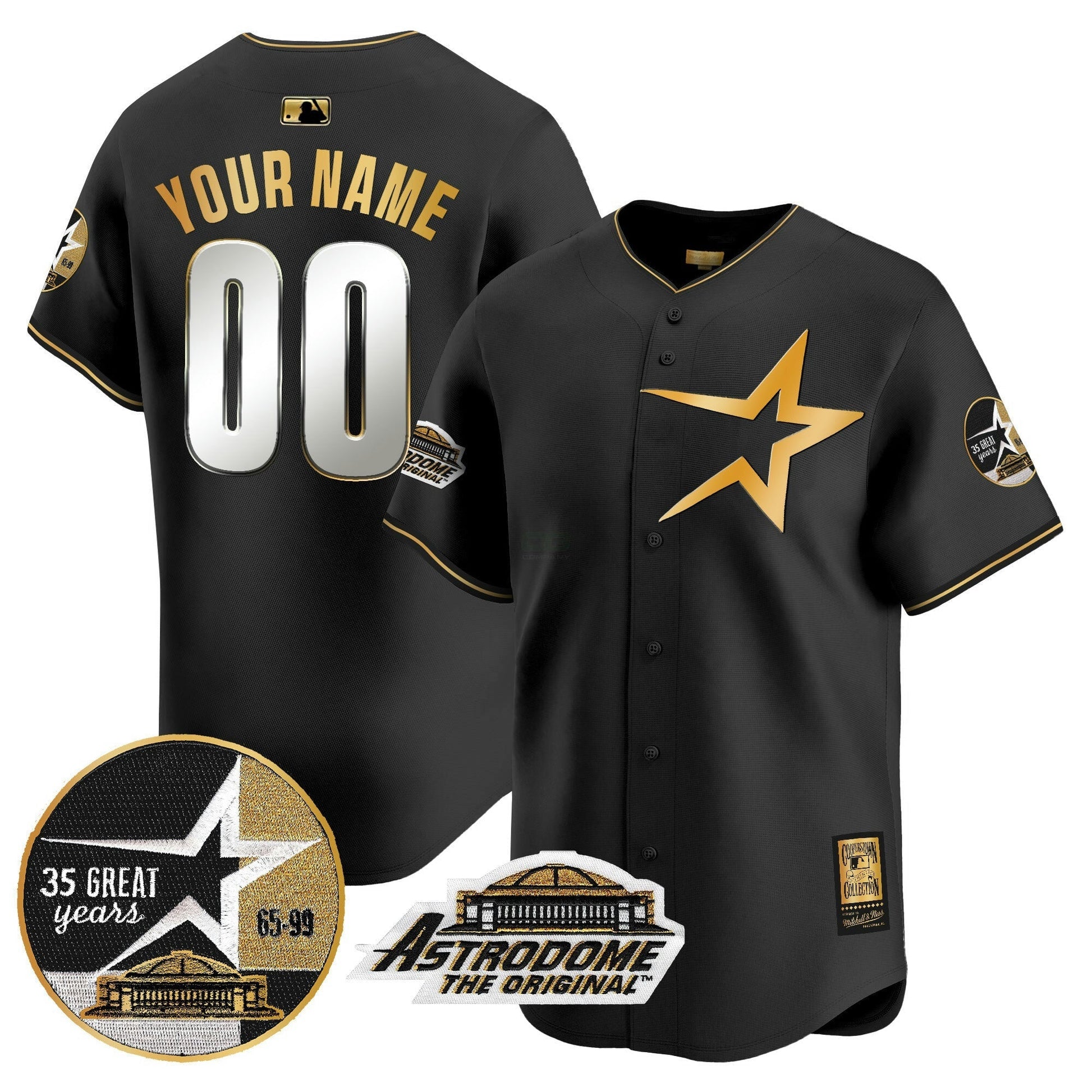 Camisa MLB 1999 Throwback 35th & Astrodome Patch Vapor Premier Limited Jersey