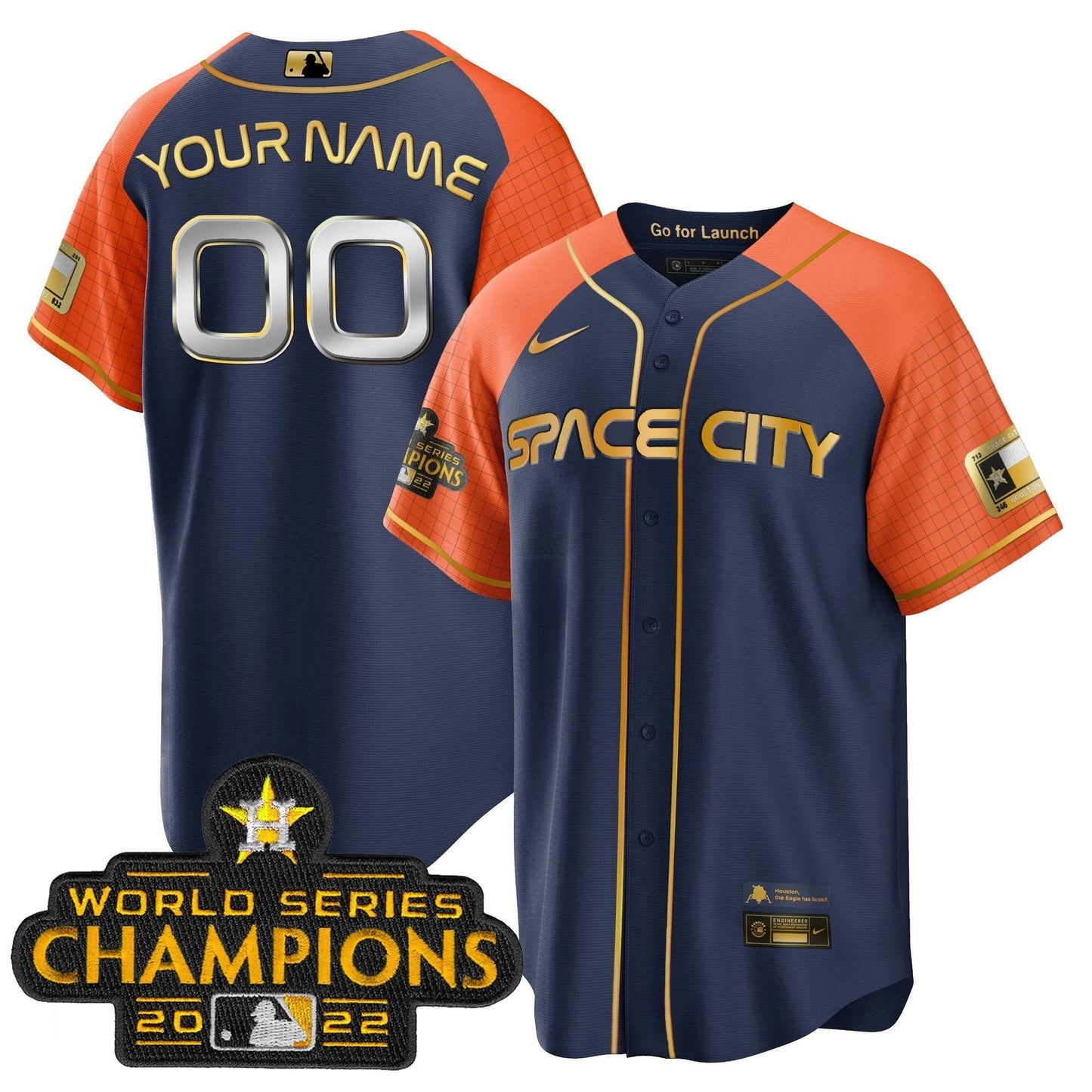 Camisa MLB 2023 Space City Champions Alternativa Cool Jersey