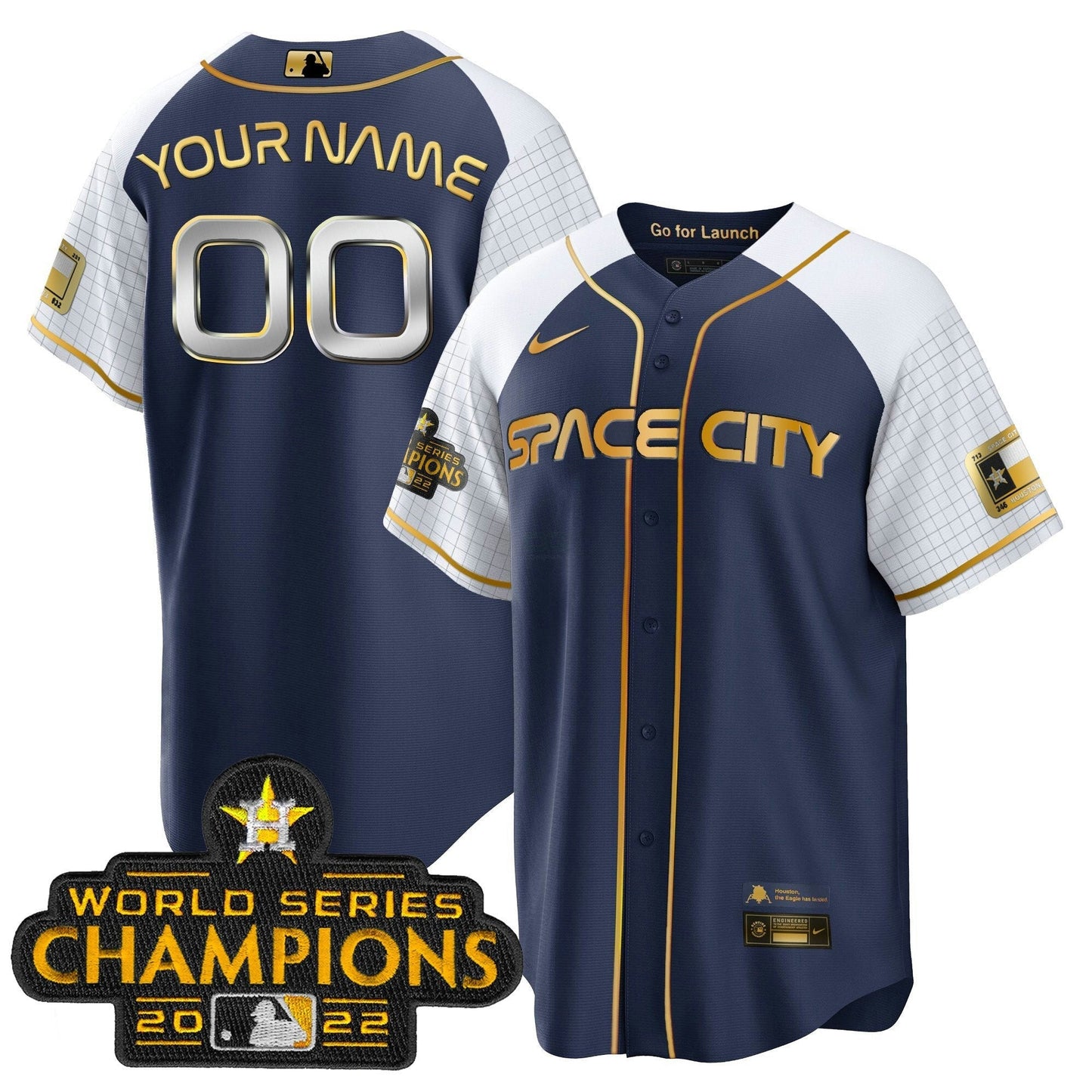 Camisa MLB 2023 Space City Champions Alternativa Cool Jersey