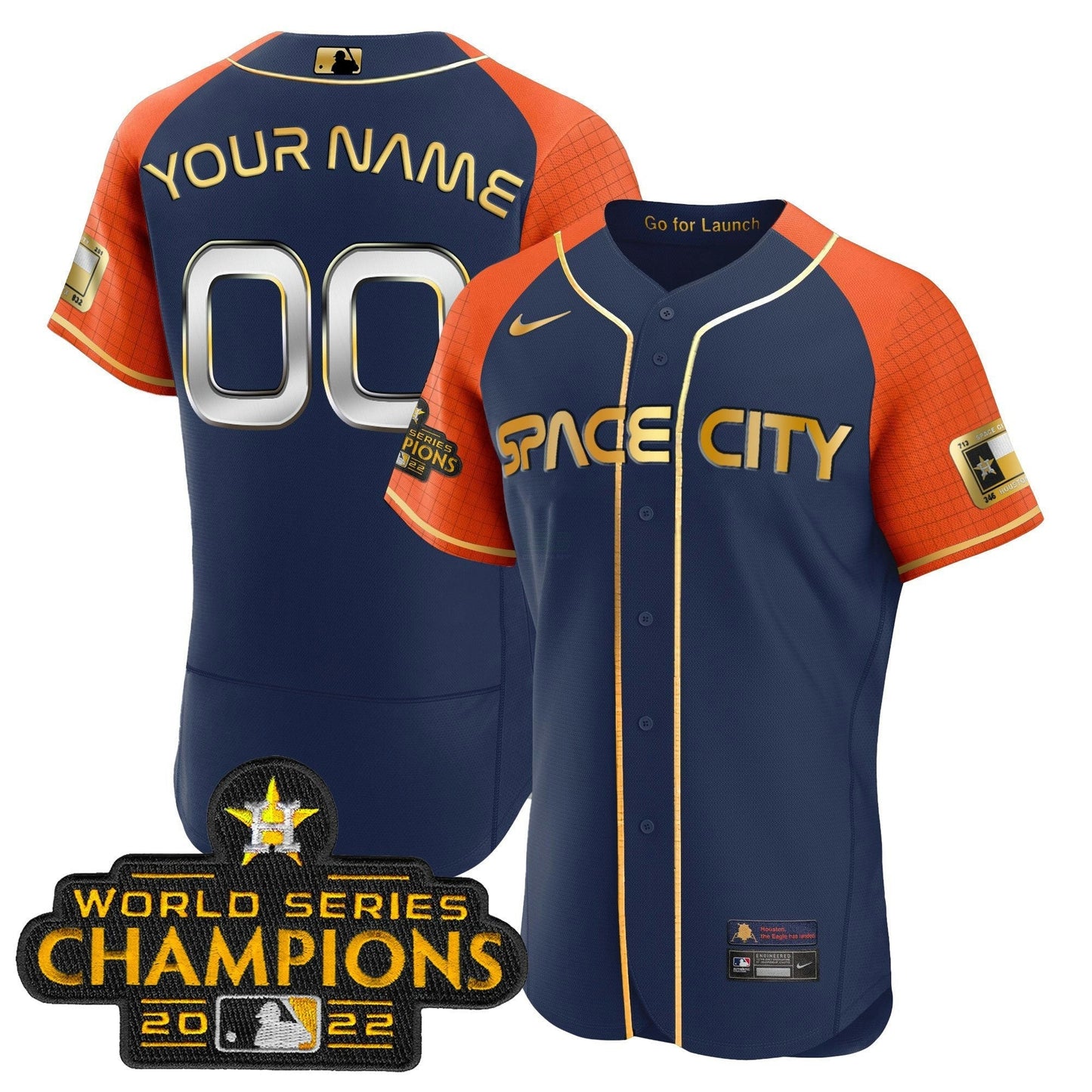 Camisa MLB 2023 Space City Champions Alternativa Flex Jersey