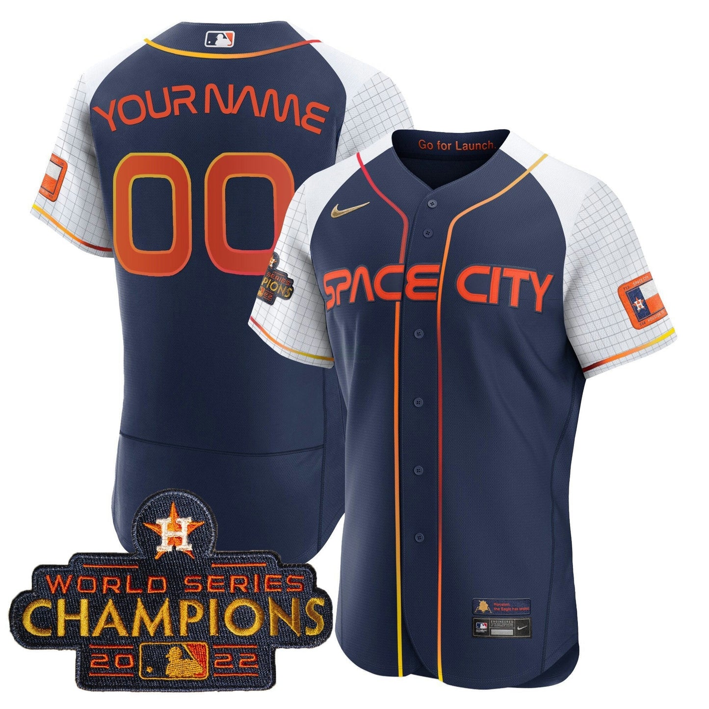 Camisa MLB 2023 Space City Champions Alternativa Flex Jersey