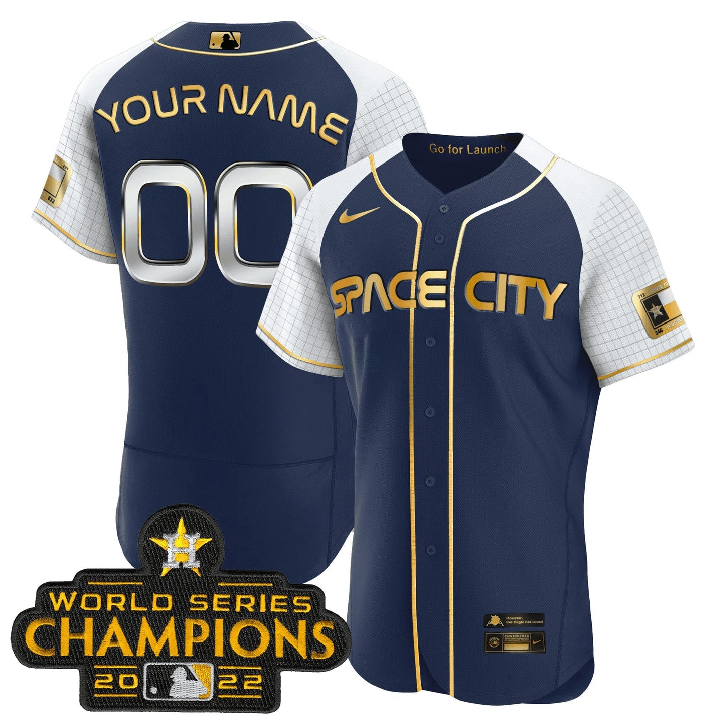 Camisa MLB 2023 Space City Champions Alternativa Flex Jersey