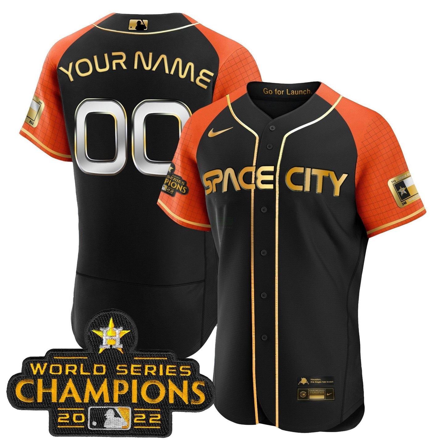 Camisa MLB 2023 Space City Champions Alternativa Flex Jersey