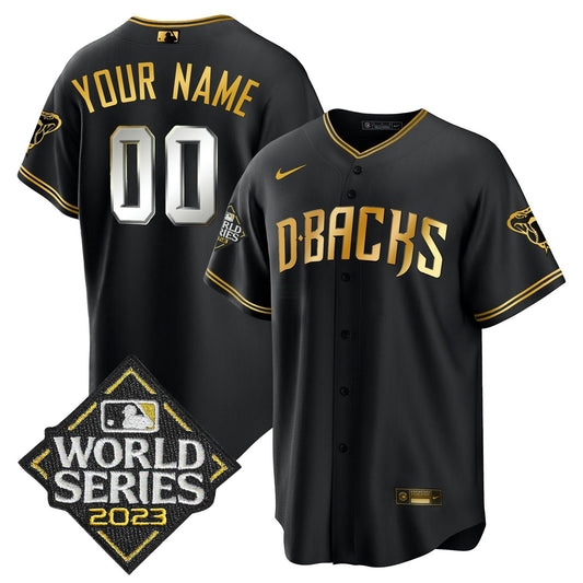 Camisa MLB 2023 World Series Cool Base Dourada Jersey