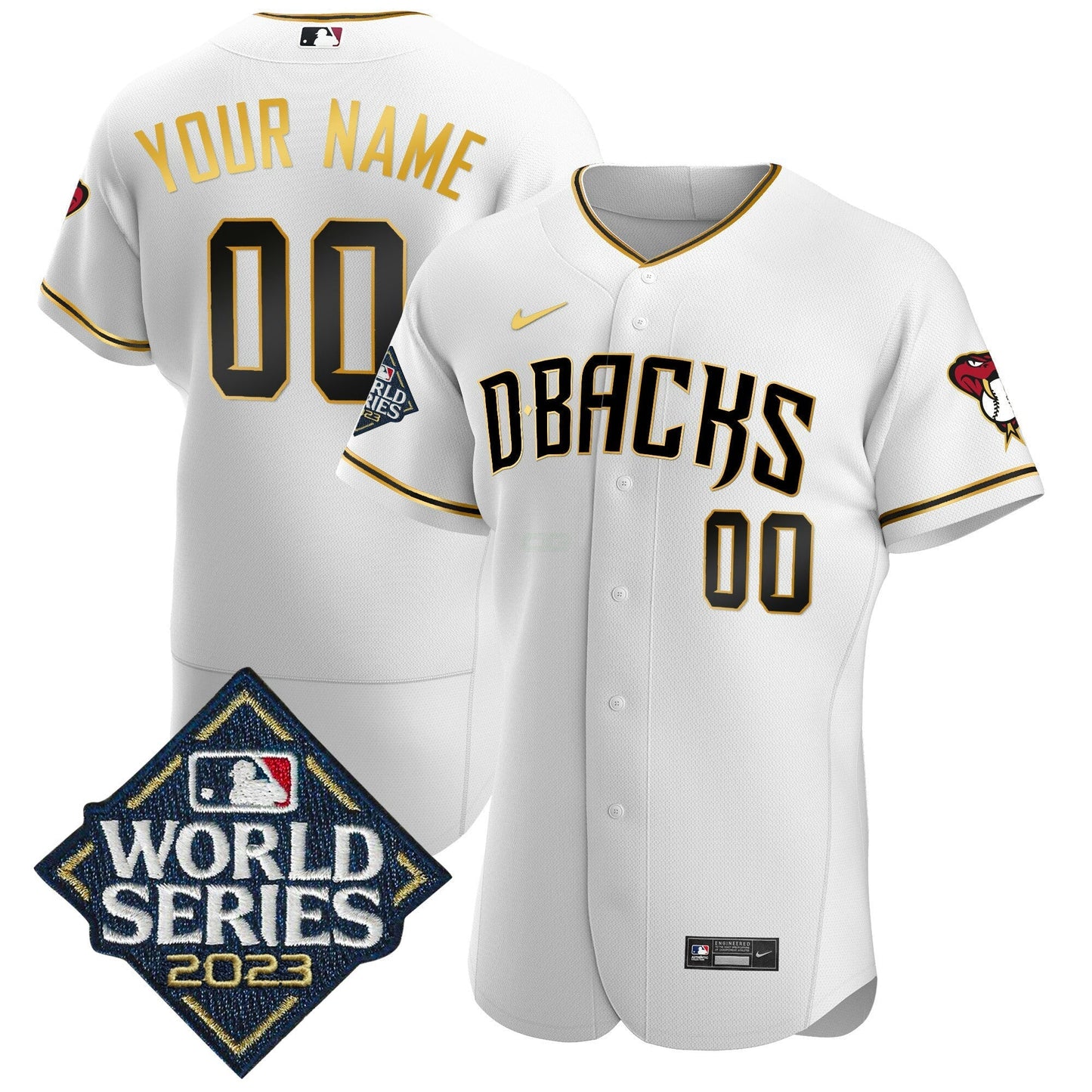 Camisa MLB 2023 World Series Flex Base Dourada Jersey