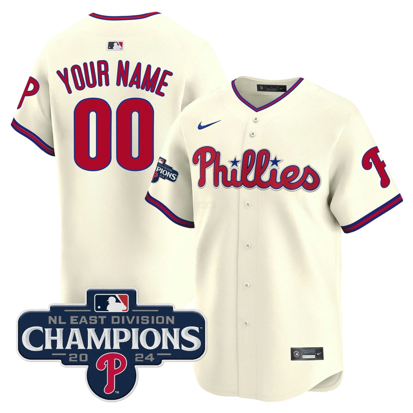Camisa MLB 2024 NL East Division Champions Dourada Vapor Premier Limited Jersey