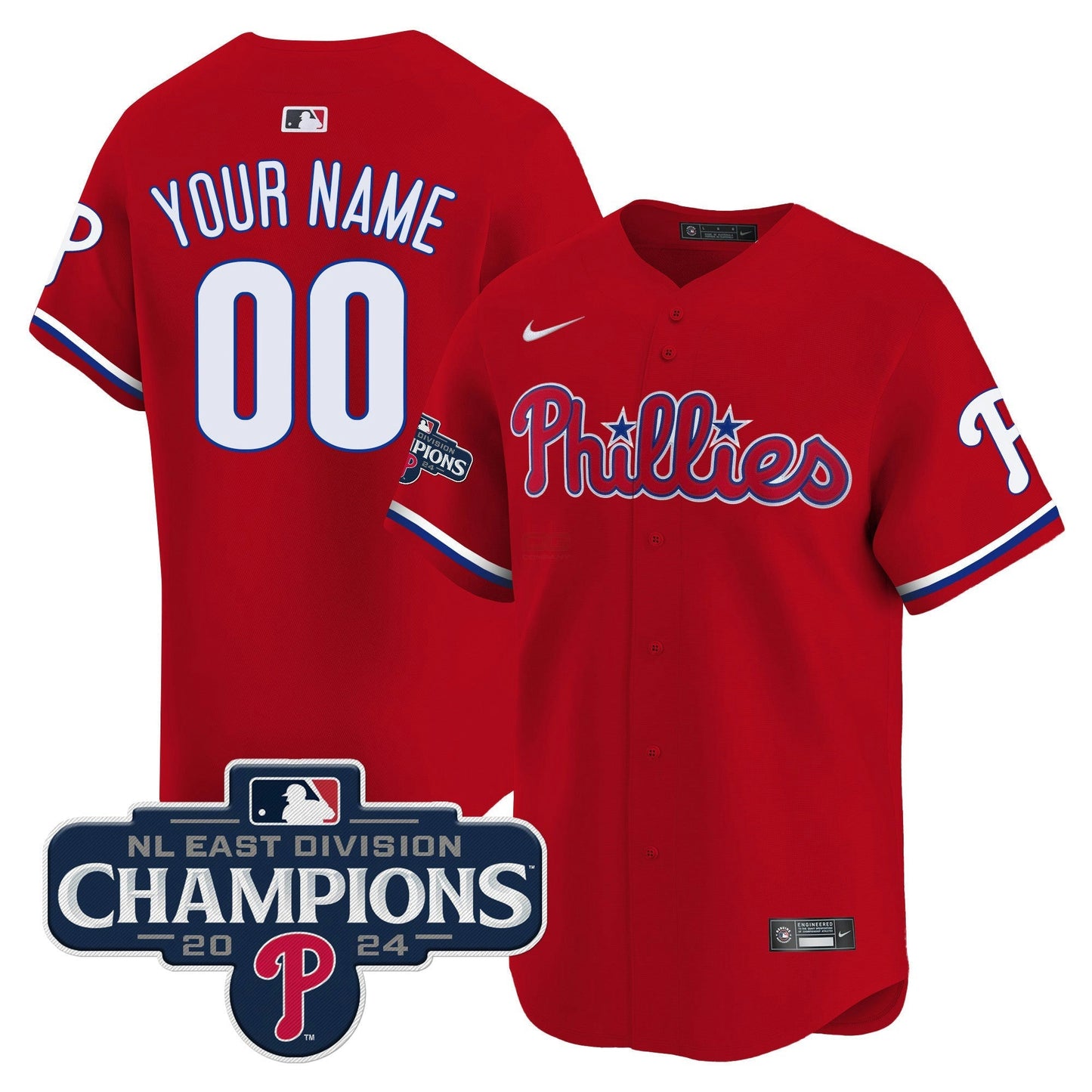 Camisa MLB 2024 NL East Division Champions Dourada Vapor Premier Limited Jersey