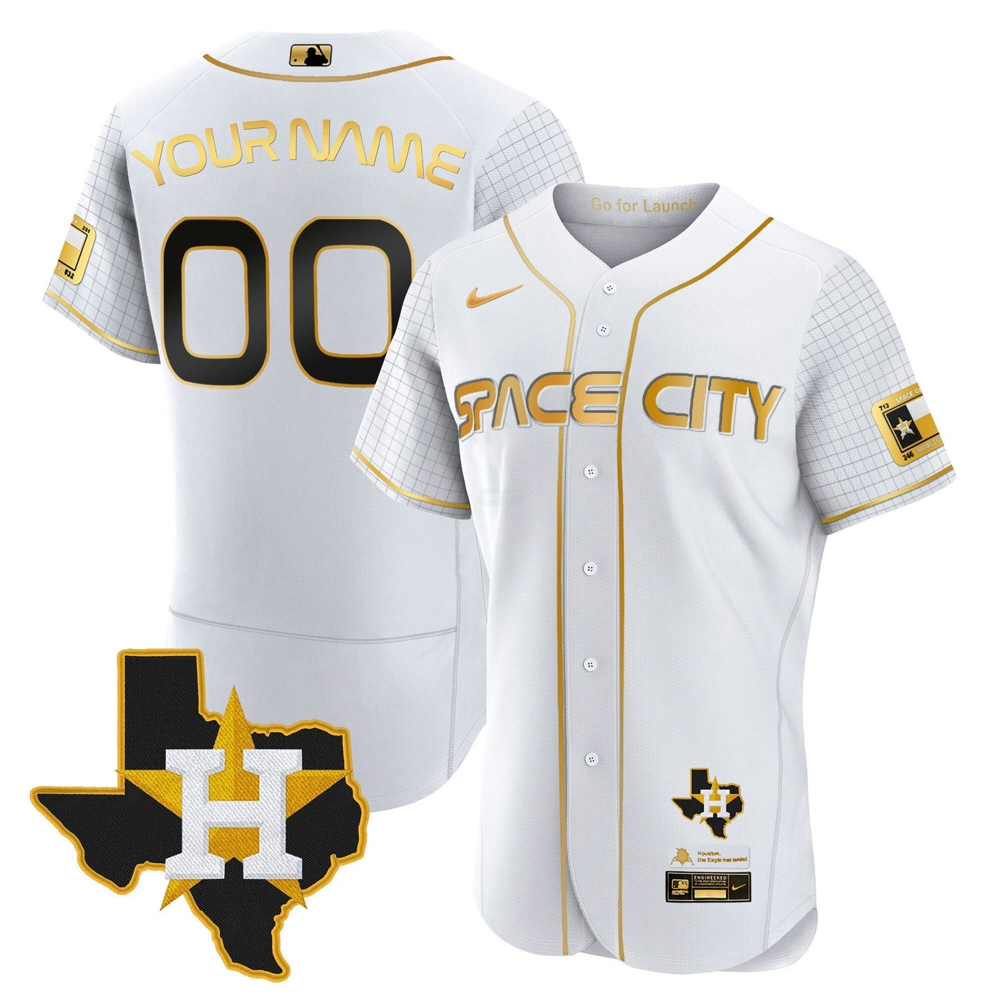 Camisa MLB 2024 Space City Flex Base Jersey – Texas Patch