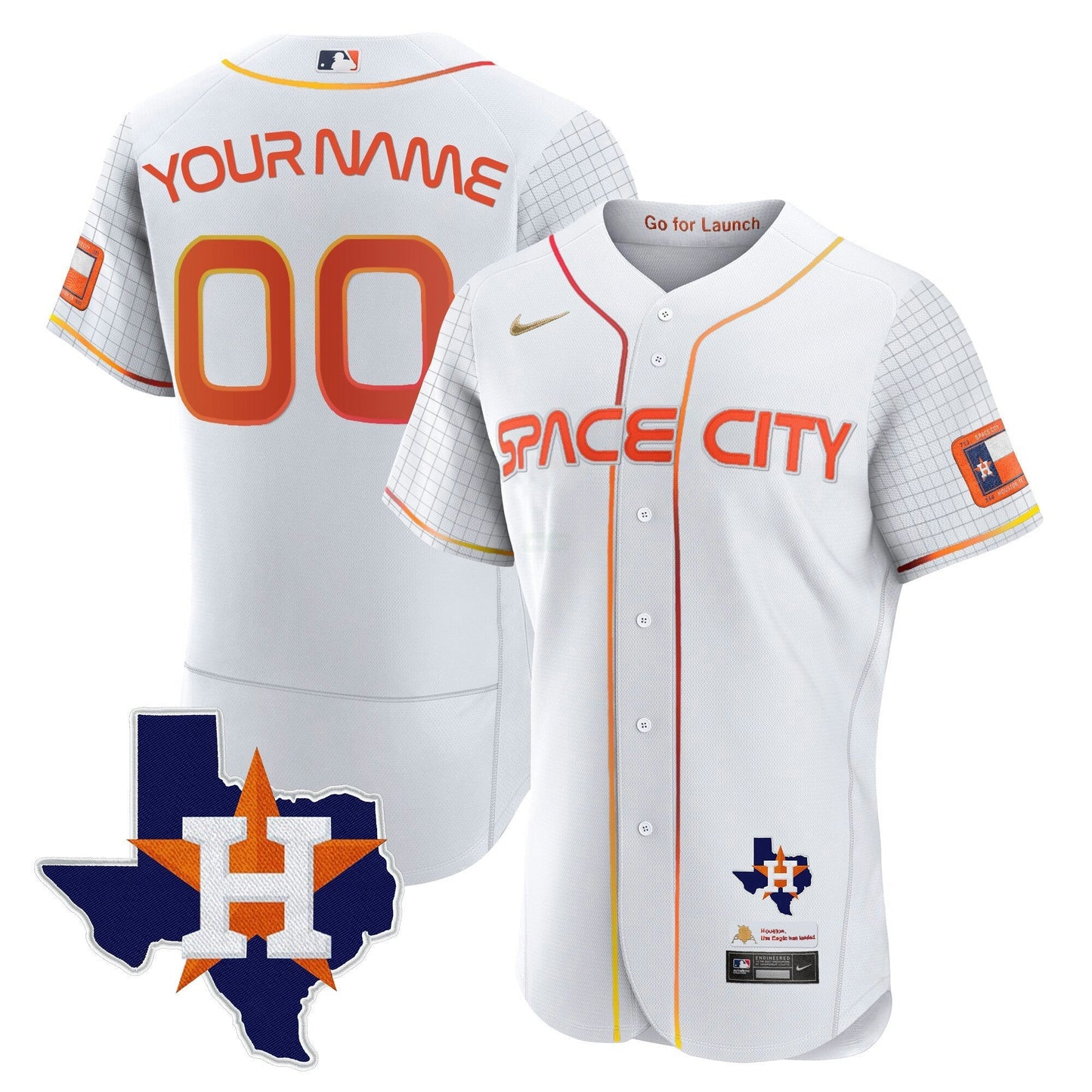 Camisa MLB 2024 Space City Flex Base Jersey – Texas Patch
