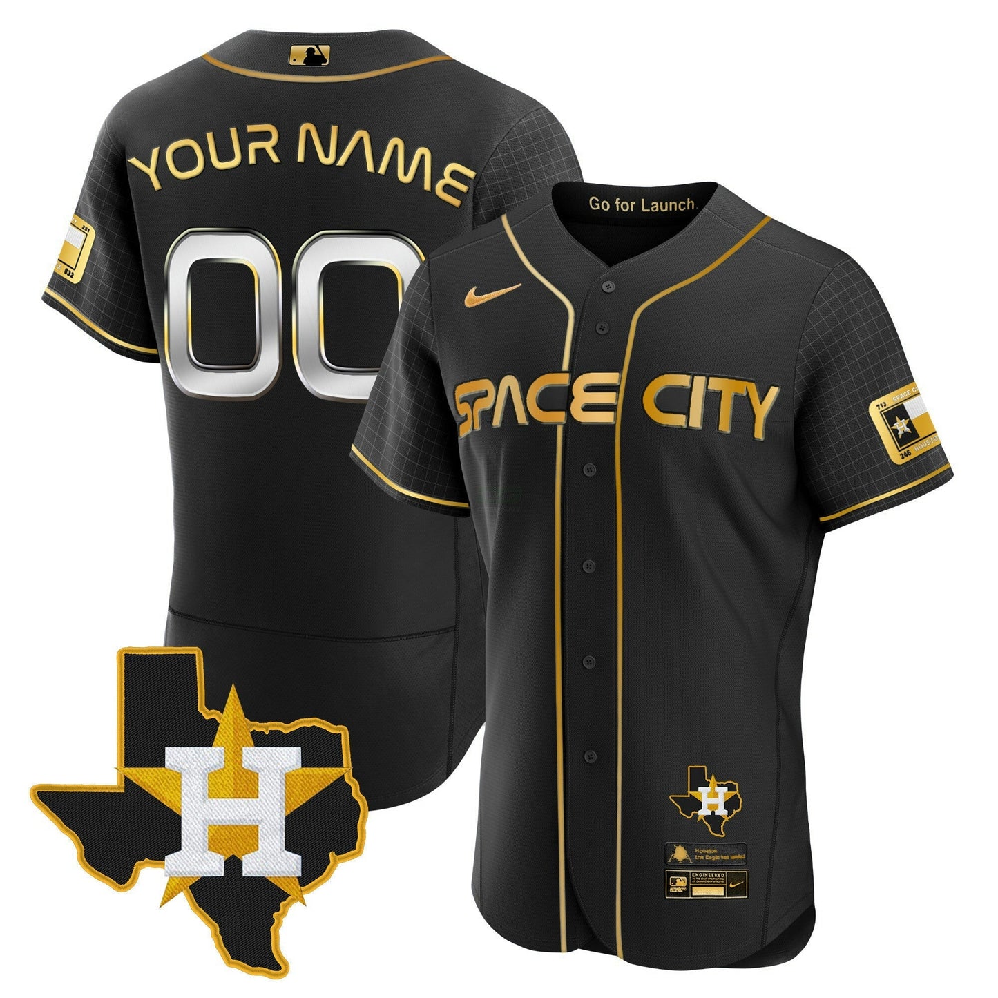 Camisa MLB 2024 Space City Flex Base Jersey – Texas Patch