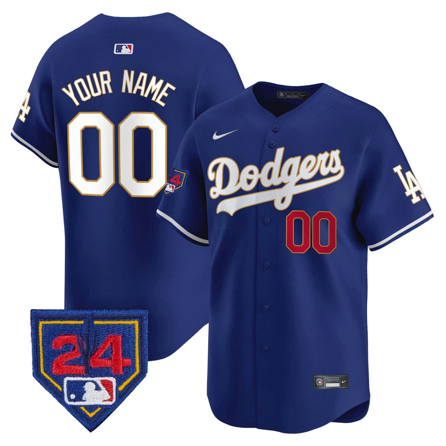 Camisa MLB Los Angeles Dodgers 2024 Spring Training Patch Vapor Premier Limited Jersey