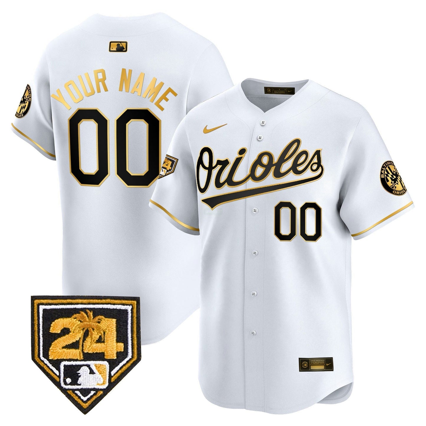 Camisa MLB Baltimore Orioles 2024 Spring Training Patch Vapor Premier Limited Jersey