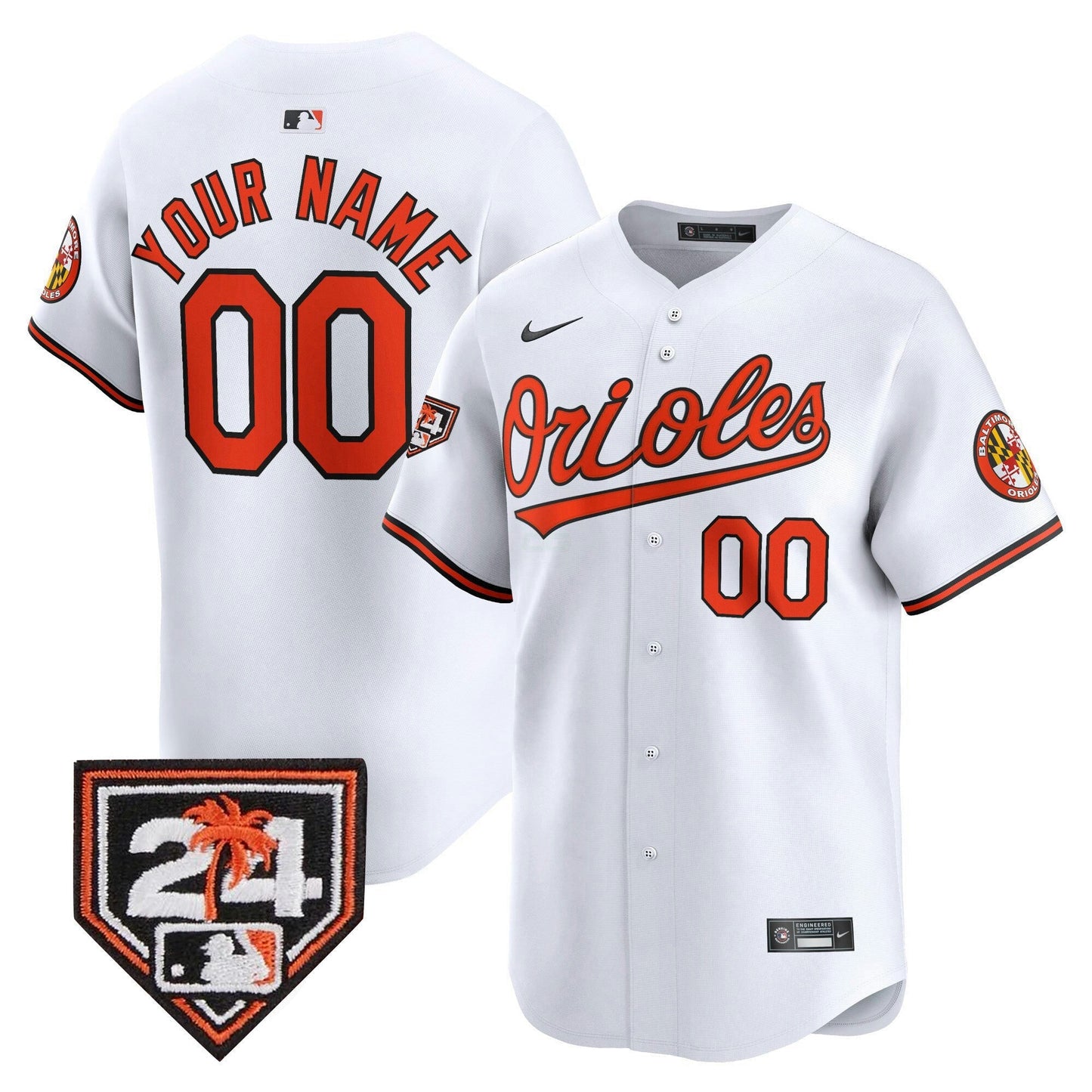 Camisa MLB Baltimore Orioles 2024 Spring Training Patch Vapor Premier Limited Jersey