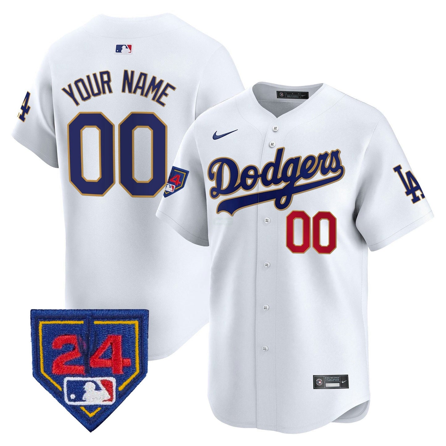 Camisa MLB Los Angeles Dodgers 2024 Spring Training Patch Vapor Premier Limited Jersey