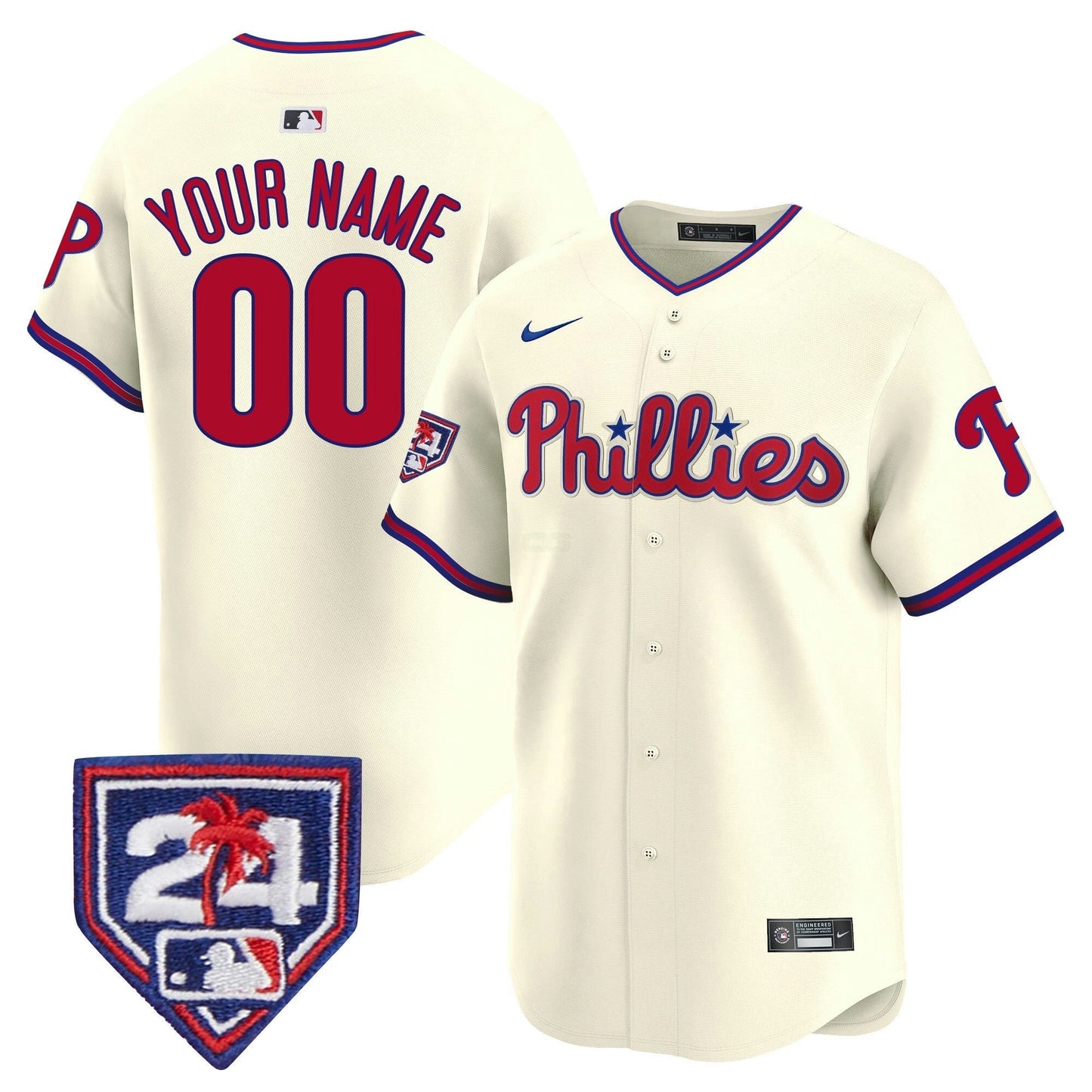 Camisa MLB Philadelphia Phillies 2024 Spring Training Patch Vapor Premier Limited Jersey