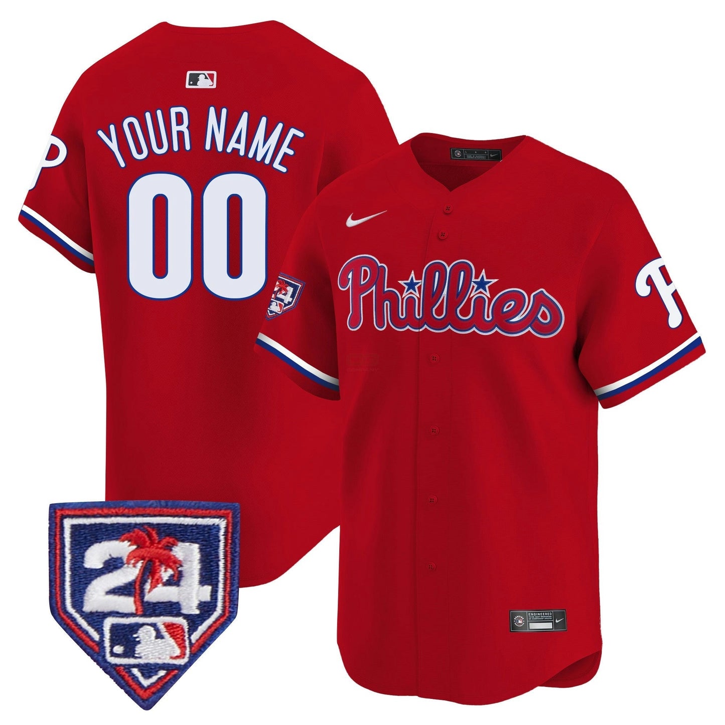 Camisa MLB Philadelphia Phillies 2024 Spring Training Patch Vapor Premier Limited Jersey